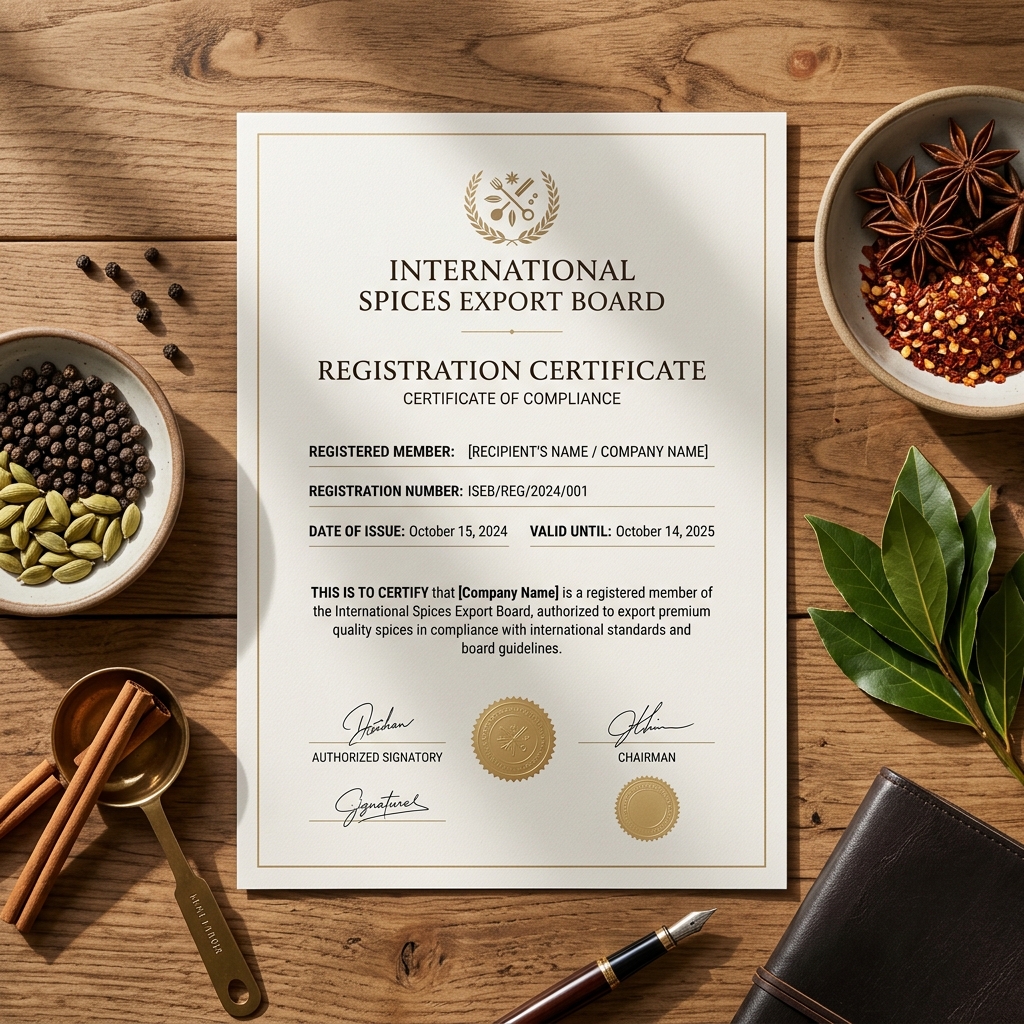 Spices Board Registration Certificate